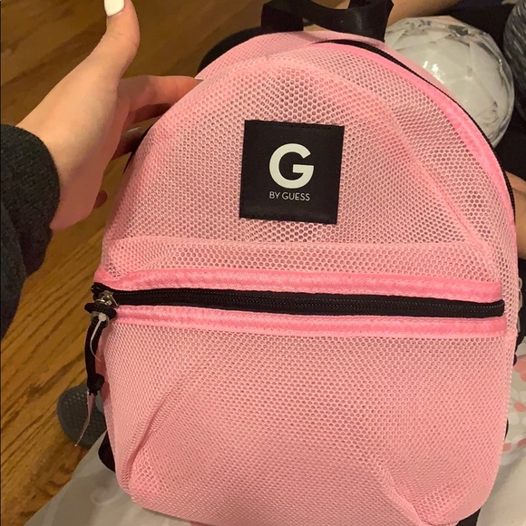 guess mini backpack pink